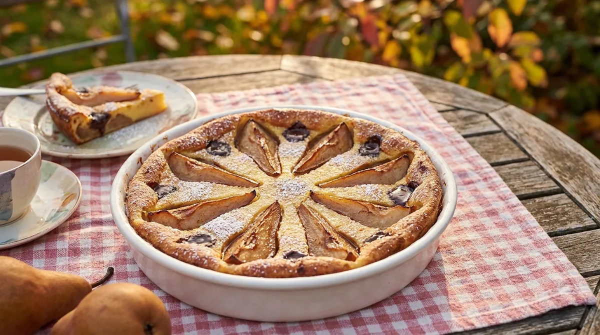 Clafoutis aux poires et au chocolat, la recette facile