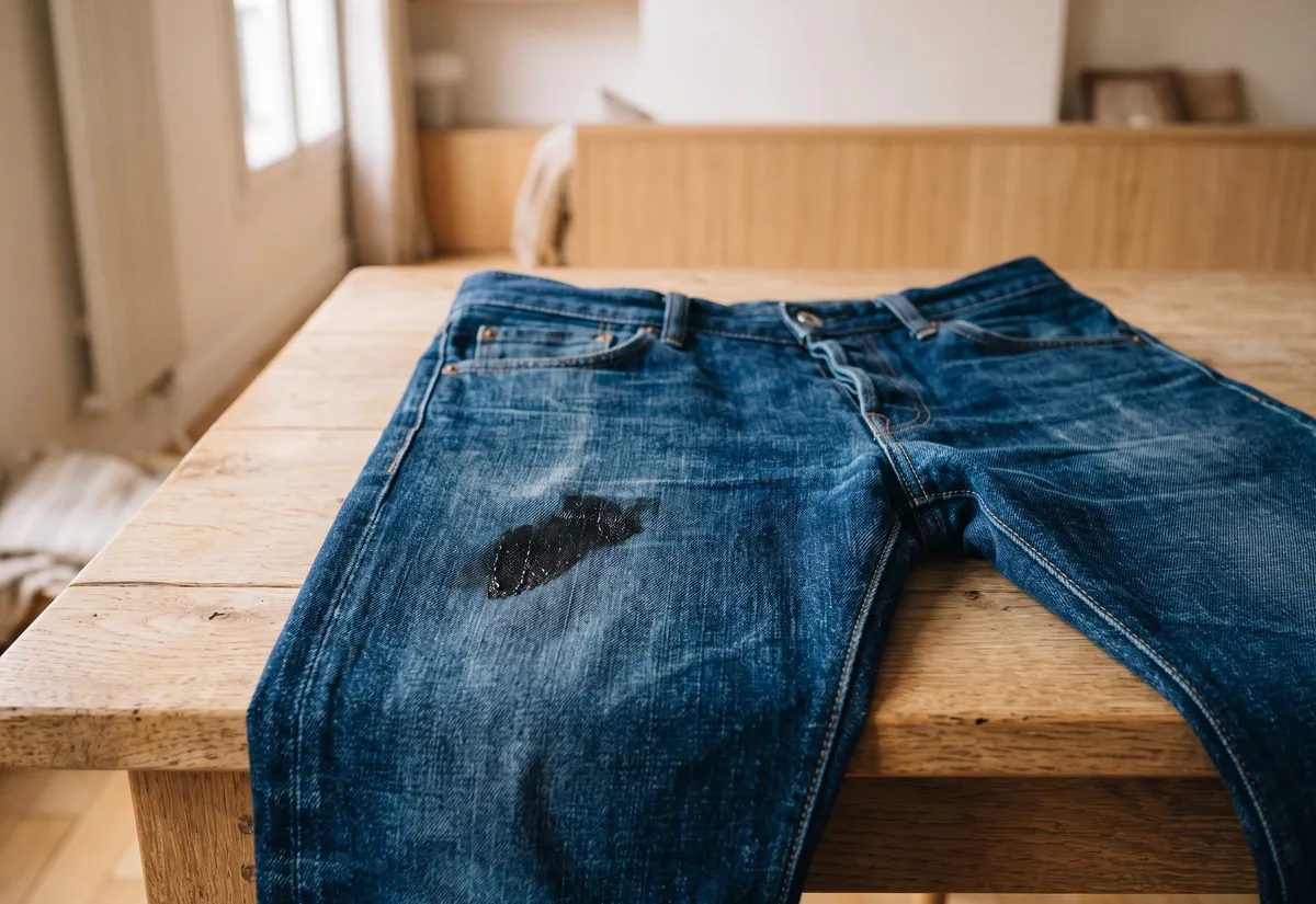 Enlever une tache de cambouis sur un jean ou un textile