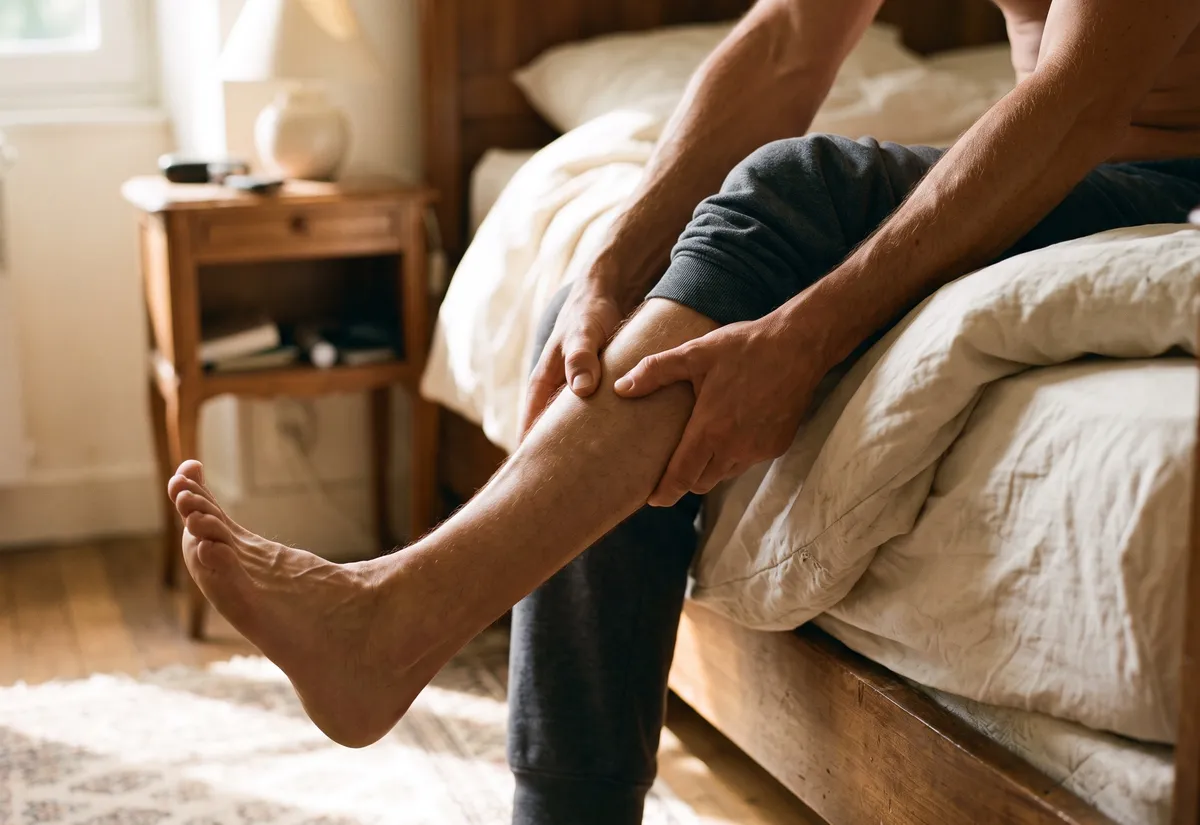 Muscle cramp home remedies: stretch first, then the warm compress