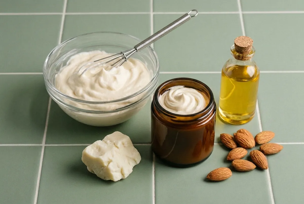 Crème mains maison au karité fouetté, sans eau