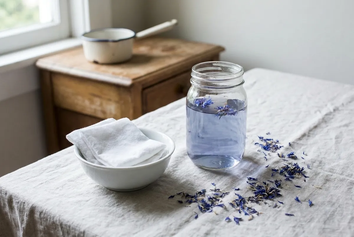 L'eau de bleuet maison pour les yeux et les cernes