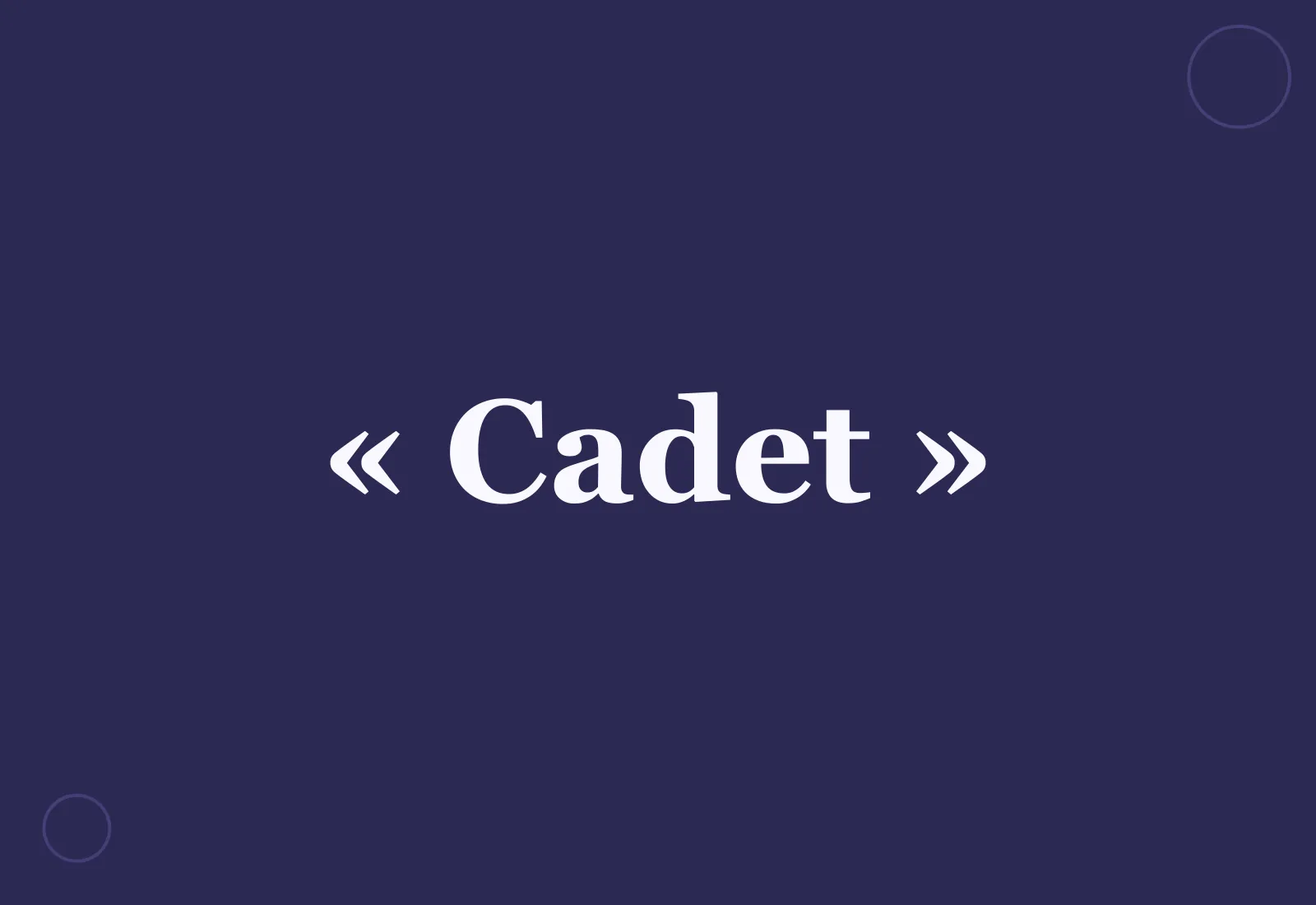 Pourquoi le deuxième fils est-il appelé le « cadet » ?