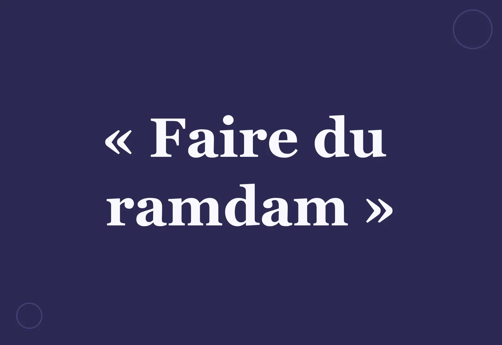 Pourquoi dit-on « faire du ramdam » ?