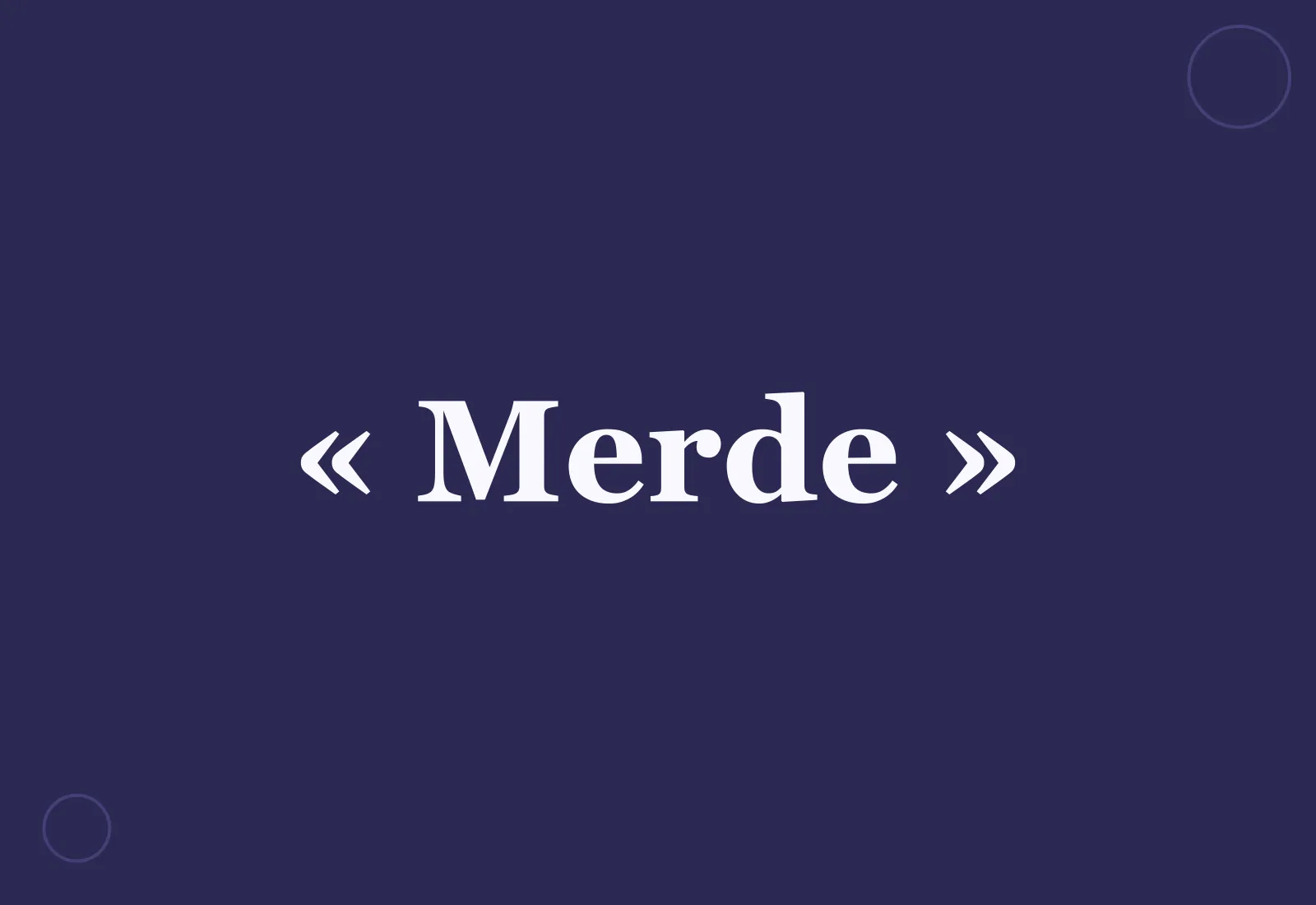 Pourquoi souhaite-t-on bonne chance en disant « Merde » ?