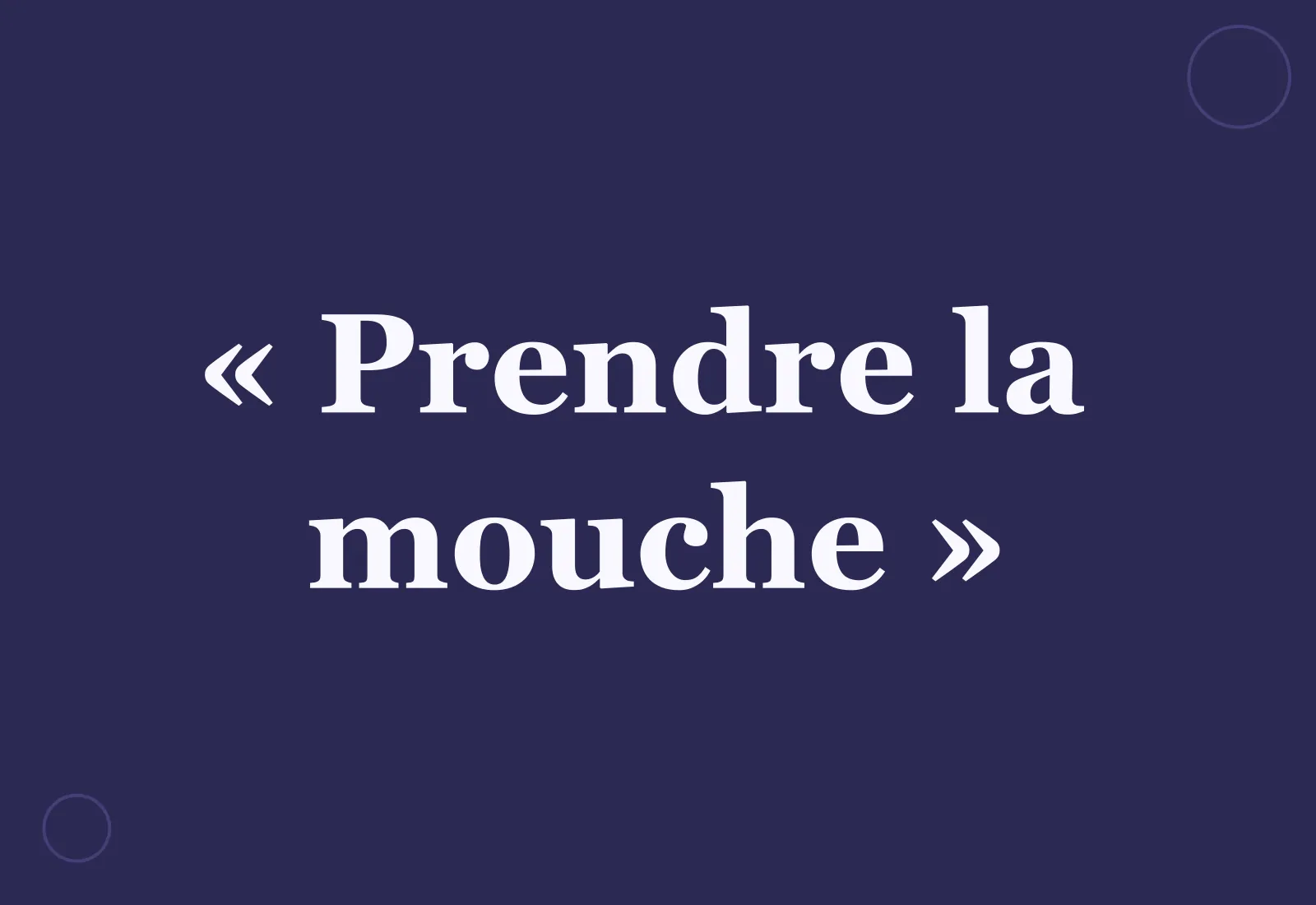 Quelle est l’origine de l’expression « prendre la mouche » ?