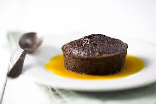 Recette : Fondants au chocolat, caramel passion-mangue