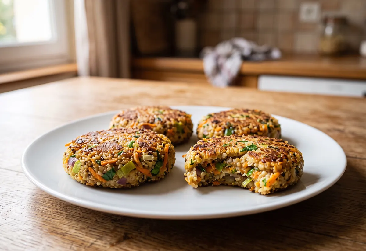 Galettes de quinoa aux légumes