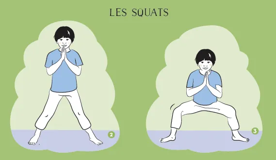 Yoga pour enfants : Trop d’énergie… on fait des squats
