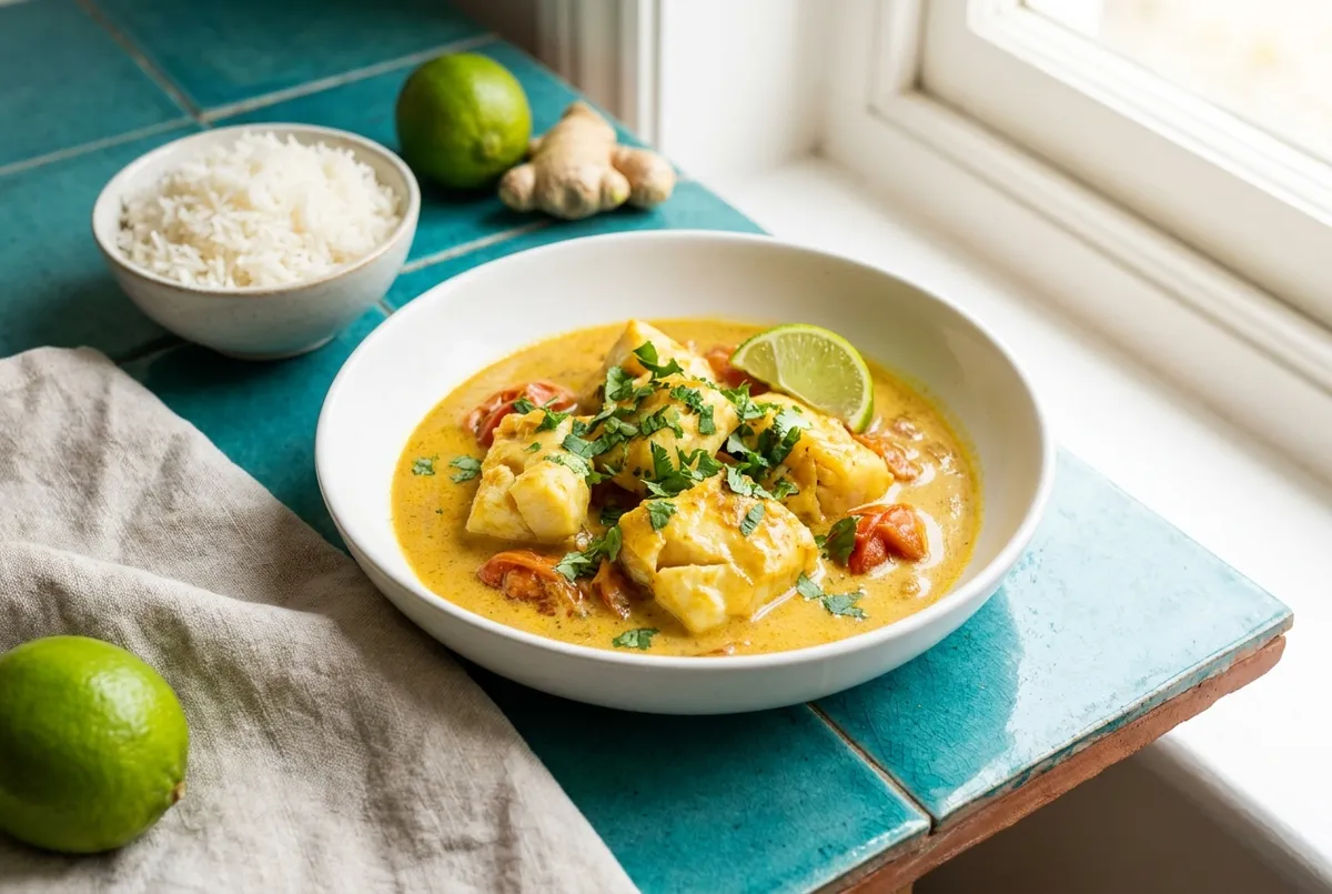 Curry de poisson au lait de coco