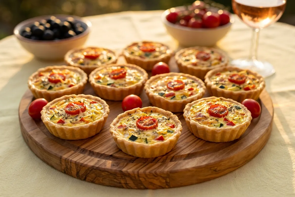 Mini quiches provençales pour l'apéro, avec ou sans pâte
