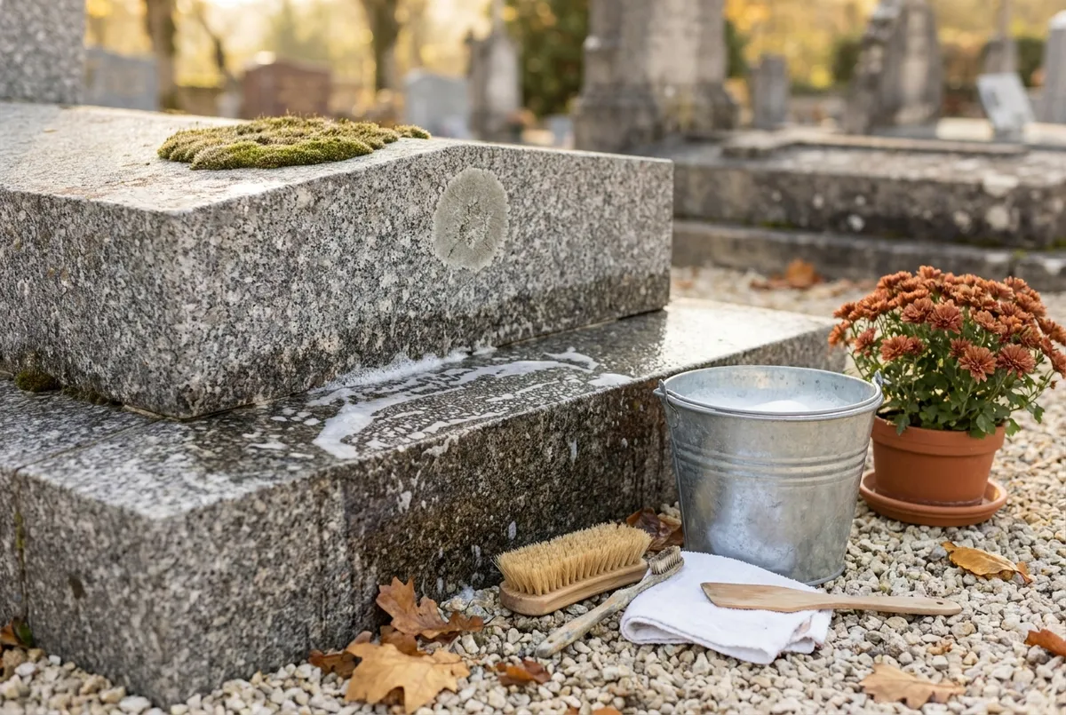 Nettoyer une tombe : au savon noir, sans javel ni vinaigre