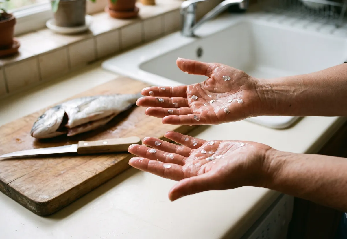 Odeur de poisson sur les mains