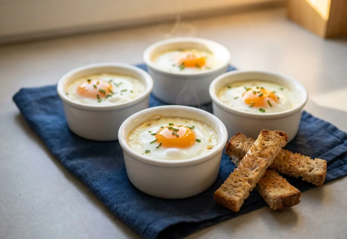 Recette des œufs cocotte au four à la crème
