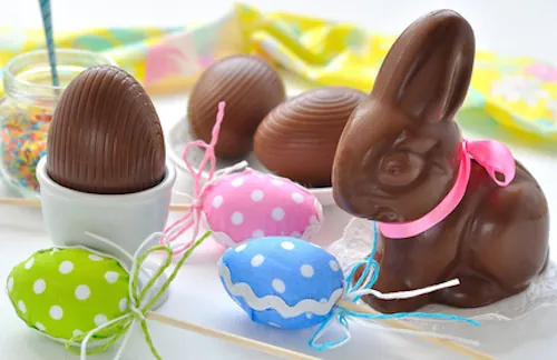 Oeufs de Pâques en chocolat