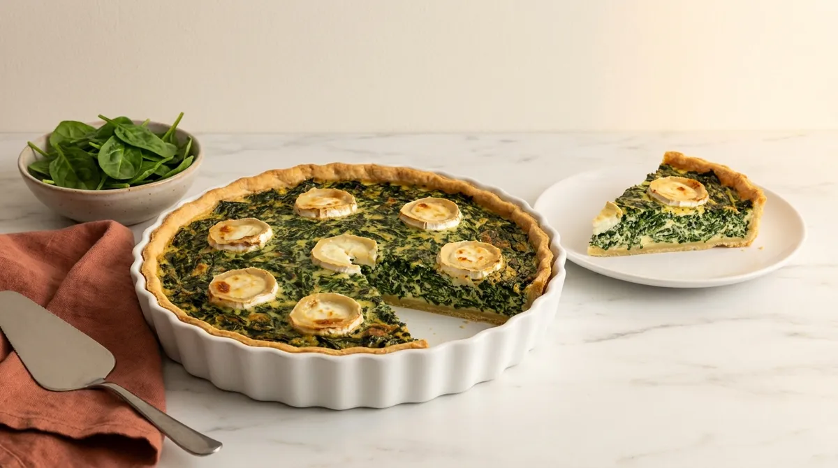 Quiche chèvre épinards, la recette facile et fondante