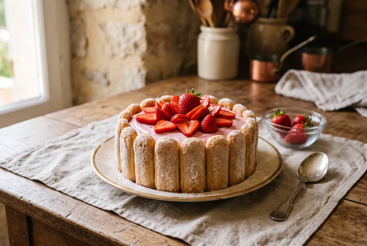 Charlotte aux fraises : la recette de grand-mère