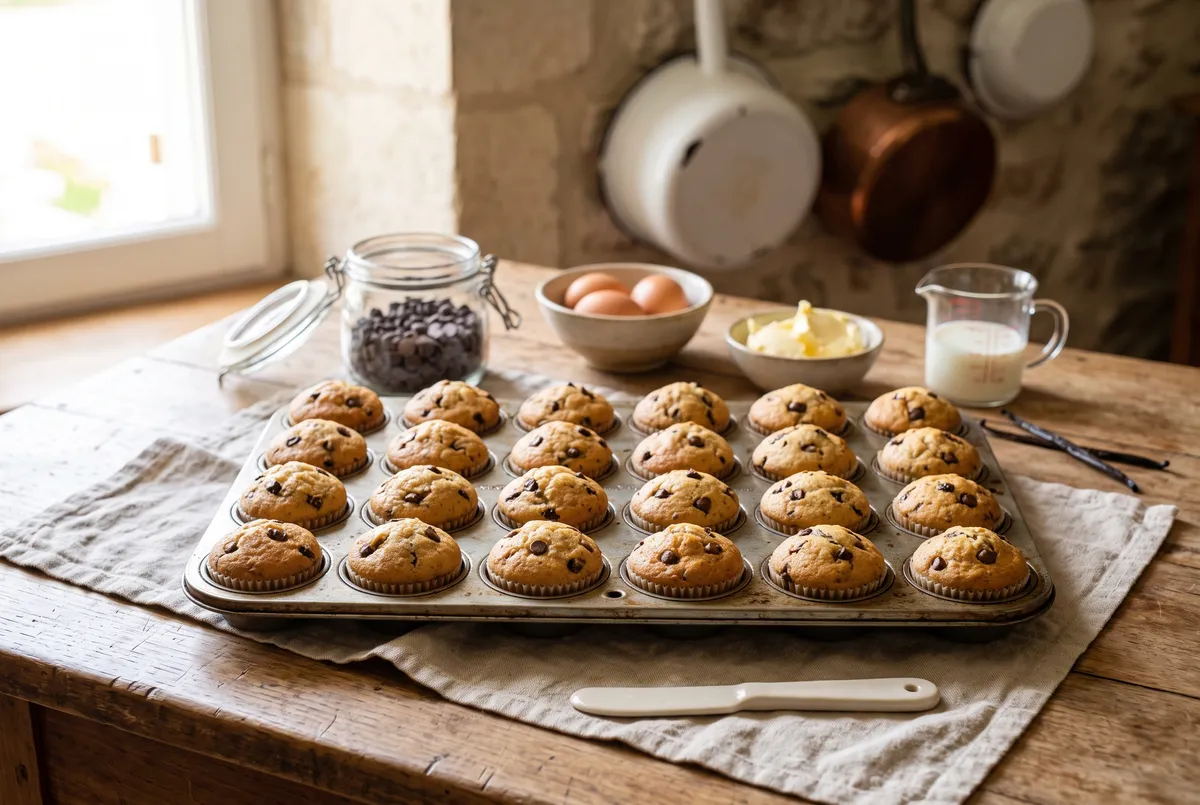 Muffins aux pépites de chocolat moelleux