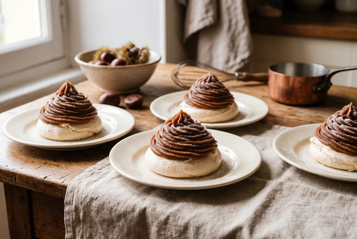Recette des monts-blancs à la crème de marrons