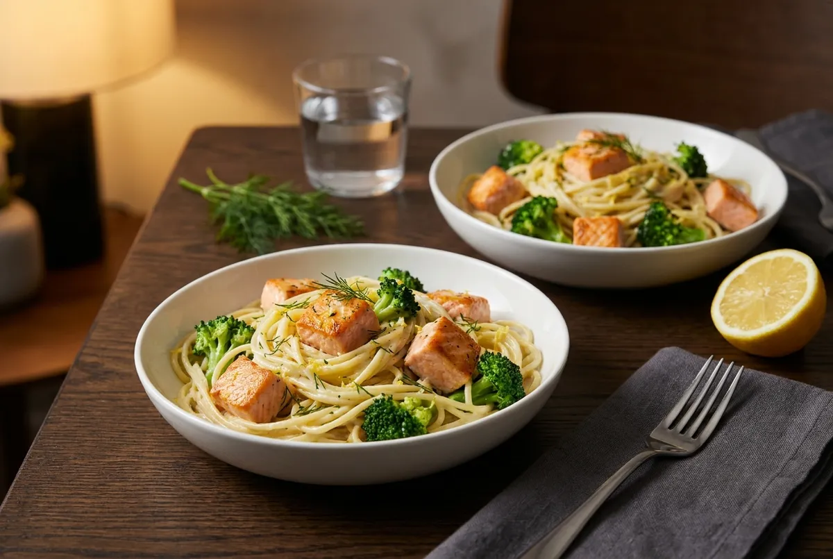Pâtes au saumon frais et brocolis, la recette en 25 minutes