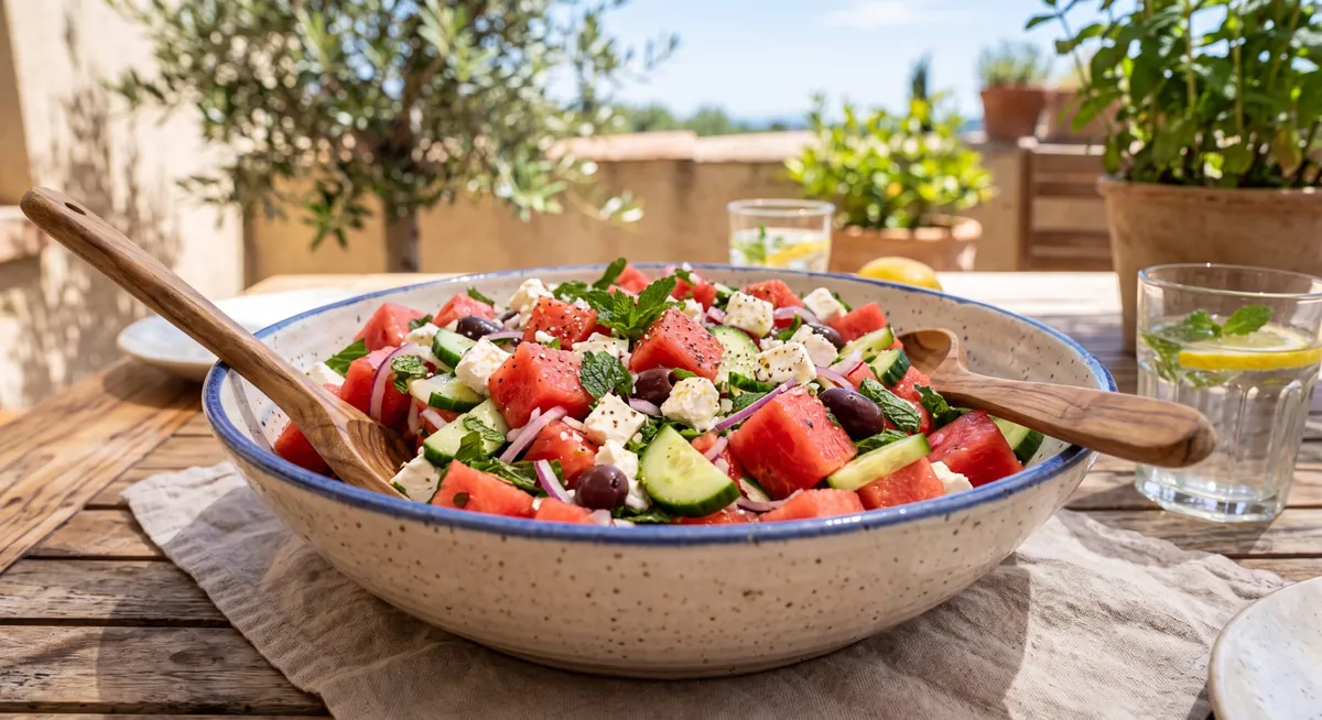 Salade pastèque feta menthe : la salade composée reine de la canicule