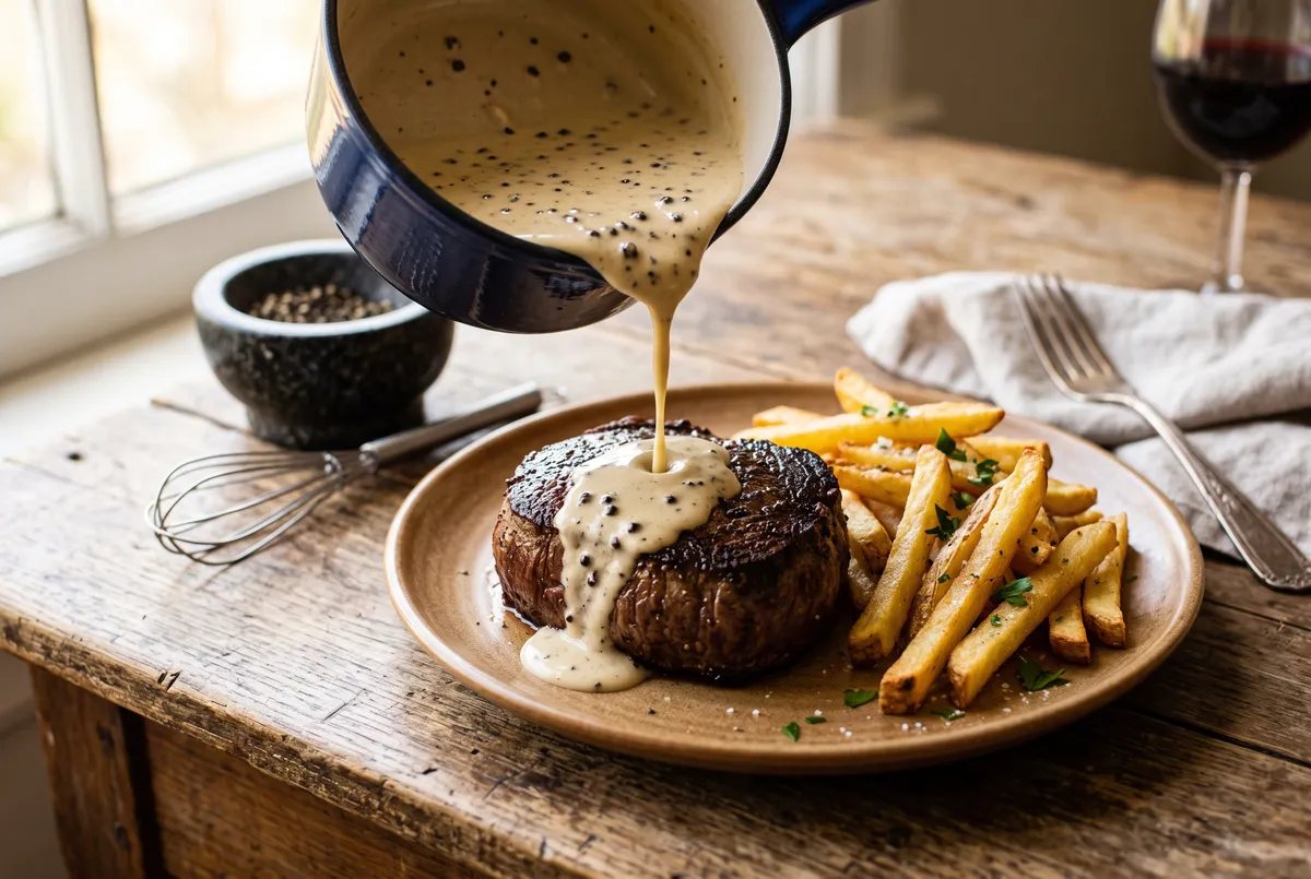 Sauce au poivre : la recette de grand-mère en 10 minutes