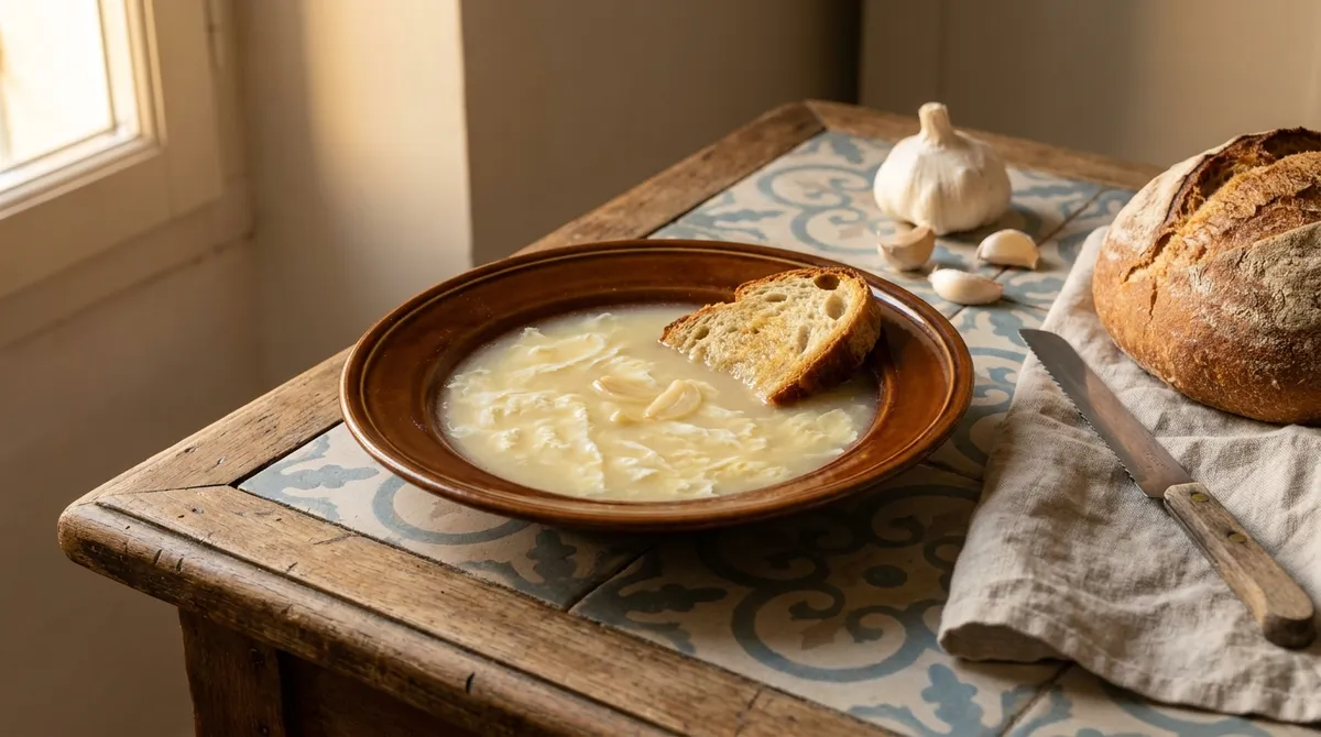 Soupe à l'ail, le tourin de grand-mère