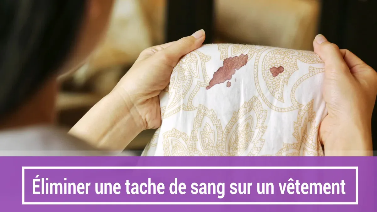 Éliminer une tache de sang sur un vêtement