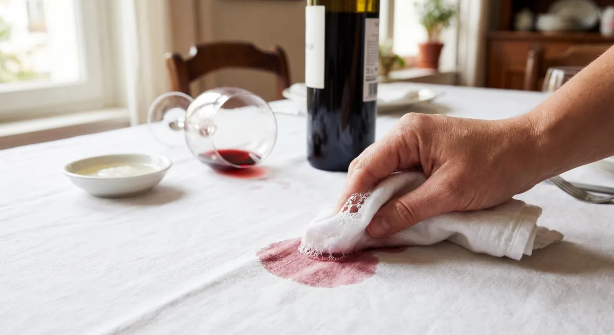 Astuce pour enlever une tache de vin