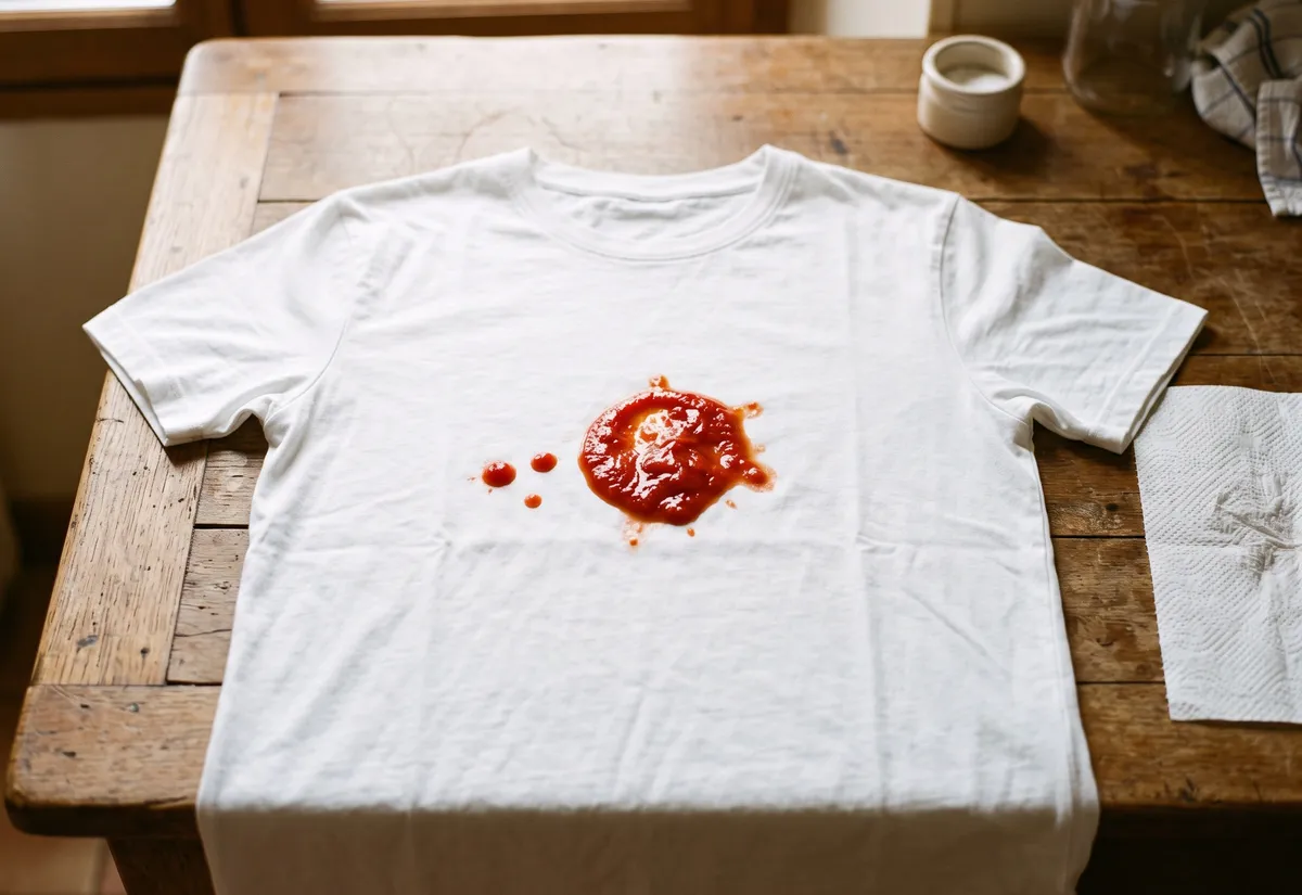 Tache de sauce tomate