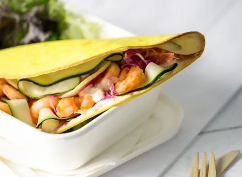 Recette : Tacos à la crème aux épices et aux crevettes