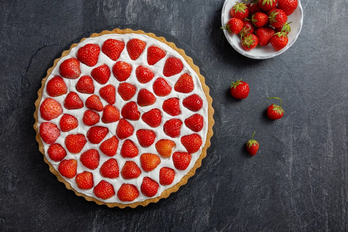 Tarte aux fraises sans cuisson facile et rapide