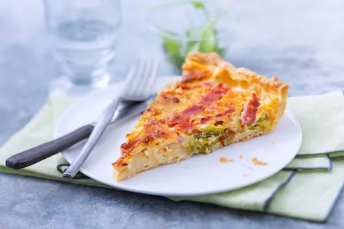 Recette de tarte aux poireaux et au jambon