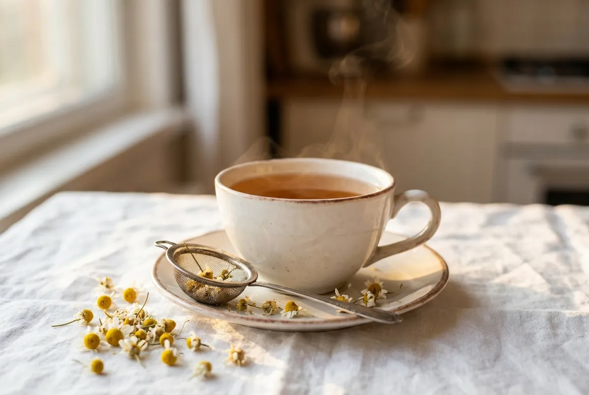 Tisane contre la nausée, la camomille de nos grands-mères